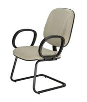 Poltrona Diretor com Braços Base Fixa Linha Executive Cinza