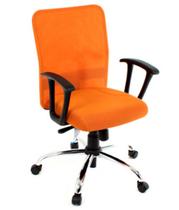 Poltrona Diretor com Braços Linha Tela Mesh Laranja
