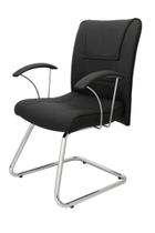 Poltrona Diretor Ergonômica Base Fixa em S Linha Vivara Preto