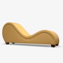 Poltrona Divã Cadeira Recamier Design Americano Sofá Desire Amarela