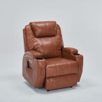 Poltrona do Papai Cinema Elétrica Vector com Massagem Aquecimento Porta Copos Entrada USB/USB-C PU Caramelo G94 - Gran Belo Poltrona do Papai Cinema Elétrica Vector com Massagem Aquecimento Porta Copos Entrada USB/USB-C PU Caramelo G94 - Gran Belo