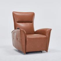 Poltrona do Papai Cinema Elétrica Vegas com Massagem Aquecimento Entrada USB/USB-C PU Caramelo G94 - Gran Belo