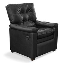 Poltrona do Papai com Massagem material sintético Preto Imperador - SOFA STORE Poltrona do Papai com Massagem material sintético Preto Imperador - SOFA STORE