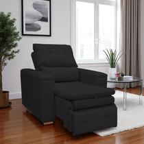 Poltrona Do Papai Confortável Retrátil Reclinável Suede Srj