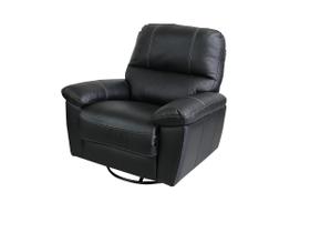 Poltrona do Papai de Couro Genova - Glider Mecânica - Preto