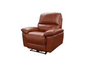Poltrona do Papai de Couro Genova - Power touch - Conhaque com brilho