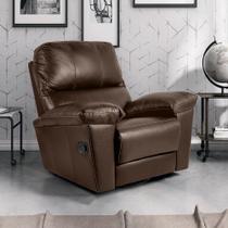 Poltrona do Papai de Couro Legítimo Reclinável Relax