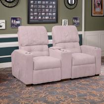 Poltrona do Papai Dupla Reclinável Real Sala de TV Cinema Bouclê - SOFA STORE