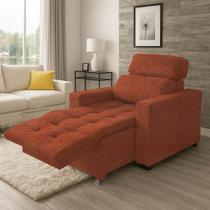 Poltrona do Papai e Mamae Reclinavel Com Apoio Pros Pes Soft Madri Luxo Encosto com 4 Regulagens
