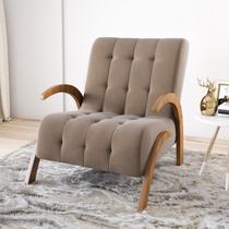 Poltrona do Papai em Veludo Pés em MDF Garden