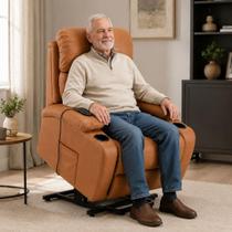 Poltrona do Papai Flora Lift Reclinável material sintético Premium com Sistema de Elevação para Idosos Poltrona do Papai Flora Lift Reclinável material sintético Premium com Sistema de Elevação para Idosos