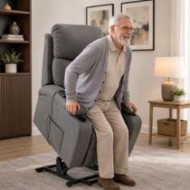 Poltrona do Papai Flora Lift Reclinável material sintético Premium com Sistema de Elevação para Idosos Poltrona do Papai Flora Lift Reclinável material sintético Premium com Sistema de Elevação para Idosos