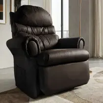 Poltrona do Papai Reclinavel Atlas Conforto material sintético Marrom Sala Quarto - ARKELL
