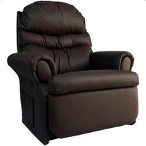 Poltrona do Papai Reclinavel Atlas Conforto material sintético Marrom Sala Quarto - ARKELL