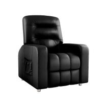 Poltrona do Papai Reclinavel Azera Sintetico Preto Matrix