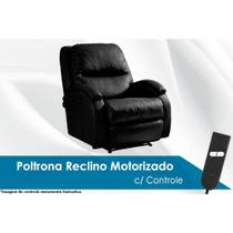 Poltrona do Papai Reclinável Buenos Aires Magnum Zero Wall Motorizada Giro e Balanço Courano Preto - Probel