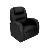 Poltrona do Papai Reclinável Civic Sintetico Preto Matrix