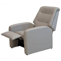 Poltrona Do Papai Reclinável Classic Bege material sintético Poltrona Do Papai Reclinável Classic Bege material sintético