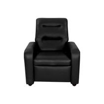 Poltrona do Papai Reclinável Classic Sintetico Preto Matrix