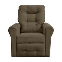 Poltrona Do Papai Reclinável Clio Suede Marrom Matrix