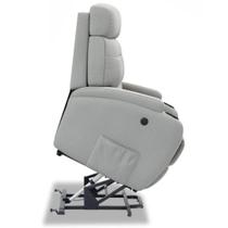 Poltrona do Papai Reclinável com Sistema de Elevação Elétrica LIFT Com Massageador Revestido em Linho - Modelo Florença Damie Poltrona do Papai Reclinável com Sistema de Elevação Elétrica LIFT Com Massageador Revestido em Linho - Modelo Florença Damie