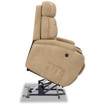 Poltrona do Papai Reclinável com Sistema de Elevação Elétrica LIFT Com Massageador Revestido em Material Sintético Importado - Modelo Florença Damie Poltrona do Papai Reclinável com Sistema de Elevação Elétrica LIFT Com Massageador Revestido em Material Sintético Importado - Modelo Florença Damie