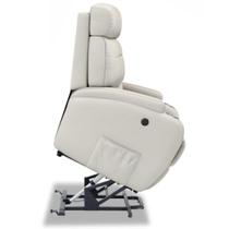 Poltrona do Papai Reclinável com Sistema de Elevação Elétrico LIFT Revestido em Couro Bovino Modelo Florença Damie