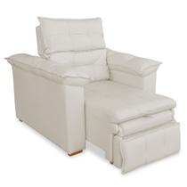 Poltrona Do Papai Reclinável Confortável material sintético cor:branco