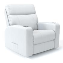 Poltrona do Papai Reclinável Elétrica Em Couro Bovino Com Massagem - Modelo Eames Damie