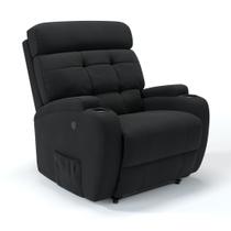 Poltrona do Papai Reclinável Elétrica em Tecido Linho - Modelo Florença Damie