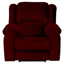 Poltrona do Papai Reclinável Elétrica Magnum Veludo Vinho G23 - Gran Belo