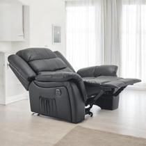Poltrona Do Papai Reclinável Elétrica Massageadora Ocean Cor Premium Preto