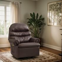 Poltrona Do Papai Reclinável Em material sintético Marron