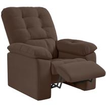 Poltrona do Papai Reclinável em tecido Suede Veludo Estoril - Marrom Poltrona do Papai Reclinável em tecido Suede Veludo Estoril - Marrom