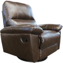 Poltrona do Papai Reclinável Giratória Armênia Glider Mecânico Couro Marrom - Gran Belo Poltrona do Papai Reclinável Giratória Armênia Glider Mecânico Couro Marrom - Gran Belo
