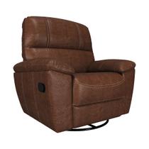 Poltrona do Papai Reclinável Giratória Armênia Glider Mecânico Couro Mel G40 - Gran Belo Poltrona do Papai Reclinável Giratória Armênia Glider Mecânico Couro Mel G40 - Gran Belo