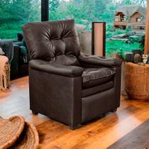 Poltrona do Papai Reclinável Imperador Couro Facto Marrom - SOFA STORE