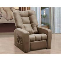 Poltrona do Papai Reclinável Israel Suede Cappuccino Kaleo Decor Poltrona do Papai Reclinável Israel Suede Cappuccino Kaleo Decor