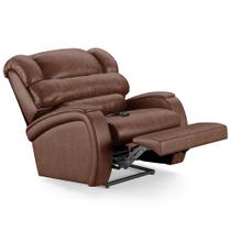 Poltrona do Papai Reclinável Kalie Controle Power Elétrico USB FH9 PU Marrom Brilho - Mpozenato Poltrona do Papai Reclinável Kalie Controle Power Elétrico USB FH9 PU Marrom Brilho - Mpozenato