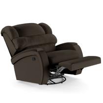 Poltrona do Papai Reclinável Kalie Glider Giratória USB FH9 PU Marrom - Mpozenato Poltrona do Papai Reclinável Kalie Glider Giratória USB FH9 PU Marrom - Mpozenato