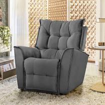 Poltrona do Papai Reclinável King Veludo - Star Confort