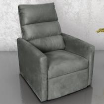 Poltrona do Papai Reclinável Leon Suede Chumbo Poltrona do Papai Reclinável Leon Suede Chumbo
