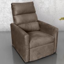 Poltrona do Papai Reclinável Leon Suede Marrom Poltrona do Papai Reclinável Leon Suede Marrom