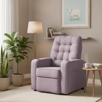 Poltrona do Papai Reclinável Lord Veludo Rose - Loja Sheep Poltrona do Papai Reclinável Lord Veludo Rose - Loja Sheep