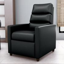 Poltrona do Papai Reclinável Maia Sintetico Preto Poltrona do Papai Reclinável Maia Sintetico Preto