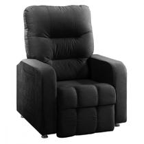 Poltrona Do Papai Reclinavel Maldiva Tecido Veludo Preto Poltrona Do Papai Reclinavel Maldiva Tecido Veludo Preto