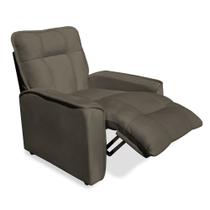 Poltrona do Papai Reclinável Manual Comfort Veludo Cappuccino - Montanaris Decor