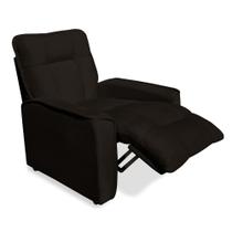 Poltrona do Papai Reclinável Manual Comfort Veludo Marrom - Montanaris Decor