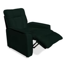 Poltrona do Papai Reclinável Manual Comfort Veludo Verde - Montanaris Decor