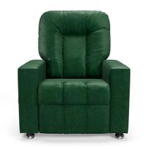 Poltrona do Papai Reclinável Manual Sala de Cinema Romeo F05 Facto Verde - Lyam Decor